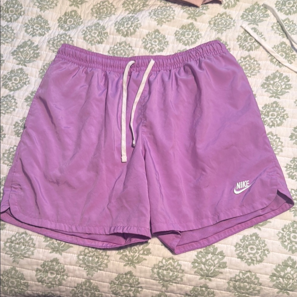 Nike Purple Athletic Shorts with Elastic Waistband